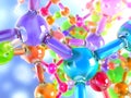 Visually captivating 3D render depicting the complex molecular structure of triglycerides,showcasing the intricate chemical bonds