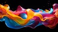 Vibrant Swirling Liquid Splash on White Background