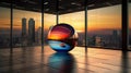 Vibrant Satisfaction: A Multi-Colored Abstract Sphere Reflecting Customer Delight