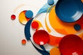 Vibrant Geometric Spiral: Abstract Motion in Primary Colors