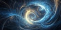A visually immersive abstract background with swirling light currents, cascading through an infinite