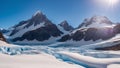 A Visually Mesmerizing View Of A Glacier With A Sun Shining Over It AI Generative