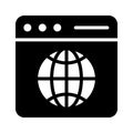 Visually perfect icon of global website in modern style