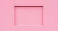 Pink textured wall background with square inset Royalty Free Stock Photo