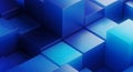 Abstract Blue Cube Grid Background Royalty Free Stock Photo