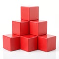 Abstract Red Cubes Royalty Free Stock Photo