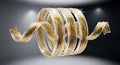 Abstract Golden Coil with Clear Encasement Royalty Free Stock Photo