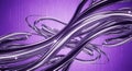 Abstract Metallic Tubes on Purple Background Modern Design Royalty Free Stock Photo