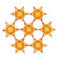 Abstract Golden Star Pattern On White Background Royalty Free Stock Photo