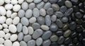 Smooth Polished Stones Gradient From White to Black, Smooth Texture Background Royalty Free Stock Photo