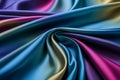 Bright Multicolor Satin Fabric Background with Glossy Texture and Light Reflections Royalty Free Stock Photo