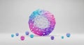 Abstract Geometric Sphere with Colorful Balls Royalty Free Stock Photo