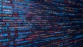 Futuristic Source Code: 3D Rendering of Web Development Scripts