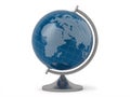 Digital Pixelated World Globe on White Background Royalty Free Stock Photo