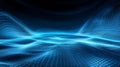 Abstract Blue Digital Grid Network Wave Background Good Resolution Stock Photo Royalty Free Stock Photo