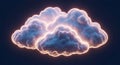 Glowing Cloud Formation on Dark Background Royalty Free Stock Photo
