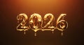 Golden Dripping 2026 New Year Royalty Free Stock Photo