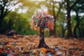 A visually striking image of a tree plastic waste, symbolizing the detrimental effects of littering and improper waste disposal in
