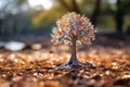 A visually striking image of a tree plastic waste, symbolizing the detrimental effects of littering and improper waste disposal in