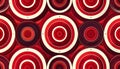 Vibrant Red and White Concentric Circles Pattern Royalty Free Stock Photo