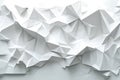 Abstract White Crumpled Paper Texture Low Poly 3D Geometric Background