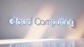 Modern typography featuring the term cloud computing on a minimalistic background Royalty Free Stock Photo