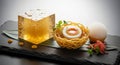 Avant-Garde Culinary Art: Deconstructed Egg Royalty Free Stock Photo