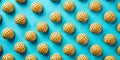 Visually Stunning Abstract Food Photography Delicate Polka Dot Shapes Morph into Intriguing Patterns on a Light Azure