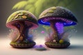 A mushroom shaped tree is a symbol of the universe. Royalty Free Stock Photo