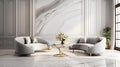 Elegant Abstract Luxury Swirls in Minimalist Interior