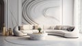 Elegant Abstract Luxury Swirls in Minimalist Interior