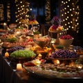 Visually Stunning Reception Buffet Setup