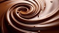 Chocolate swirl in a captivating studio shot