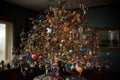 visually stunning and unique tree, with unusual ornaments and decorations