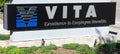 Vita sign at headquarters in Silicon Valley