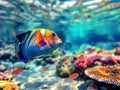 vita sottomarina di pesci colorati nel mare Royalty Free Stock Photo