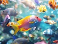 vita sottomarina di pesci colorati nel mare Royalty Free Stock Photo