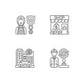 Vital services linear icons set