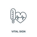 Vital Sign icon from health check collection. Simple line Vital Sign icon for templates, web design and infographics Royalty Free Stock Photo