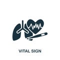 Vital Sign icon. Monochrome simple Health Check icon for templates, web design and infographics Royalty Free Stock Photo