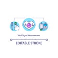 Vital signs measurement concept icon