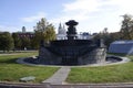 Vitali fountain in Revolution square close to Bolshoi theater of Moscow, Russia.