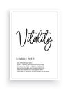 Vitality definition, minimalist poster design