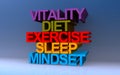 vitality diet exercise sleep mindset on blue