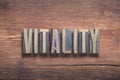 Vitality letters wood
