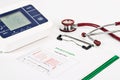 Vitals sign chart, Medical Graphs and Measuring blood pressure. Royalty Free Stock Photo