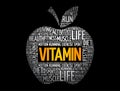 VITAMIN apple word cloud, health concept