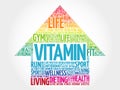 VITAMIN arrow word cloud