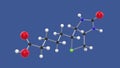 Vitamin B7 Biotin 3D molecule structure animation