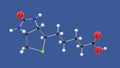 Vitamin B7 Biotin 3D molecule structure